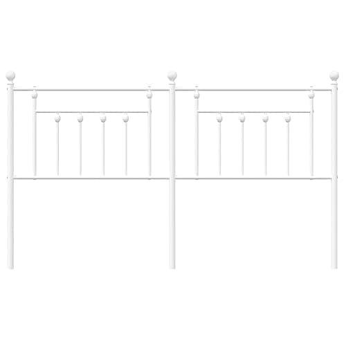 Coavain Tete de Lit 180 cm Tête de Lit Métal Blanc 187x3x97 cm
