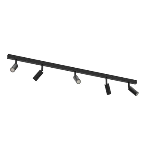 Eofiti Plafonnier LED 5 Spot Orientable Noir Spots LED G9 3W 3000K Blanc Chaud 360LM Moderne Éclairage de Plafond pour Salon Salle à Manger Cuisine Chambre Couloir Ampoules Incluses
