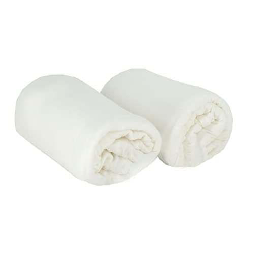 babyCalin - Lot de 2 draps housse 60x120x15cm Blanc/blanc certifié OEKO-TEX