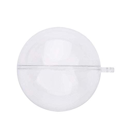 Boule en plastique transparent, 20 pièces Boule en plastique transparent à remplir Décorations de Noël pour mariage, Boule en plastique vierge à remplir DIY Bombe de bain Moule et décor