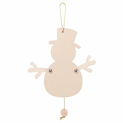 Baker Ross FC192 Marionnette Enfants en Bois motifs de Noël - Lot de 5, Marionnette a Fabriquer, Marionnette en Bois Articulé, Noel Enfant, Activites Manuelles pour Enfants