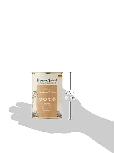 Venandi Animal Pâtée Premium pour Chats, Cheval Seule Source De Protéine, Pâtée, sans Céréales Et À L’état Naturel, Lot De 6 (6 x 400 g)