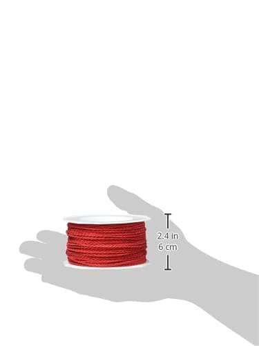 C.E. Pattberg MOSEL Ficelle rouge, 50 m de Cordelette Tissée, Largeur 2 mm, Accessoire pour Décoration, Bricolage, Travaux Manuels et Emballage Cadeau