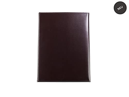 DELMON VARONE - Porte-documents avec 3 compartiments personnalisable DIN A4 en cuir - Organisateur Dossier pour les documents, contrats, certificats et actes - Classeur pour le rangement des documents