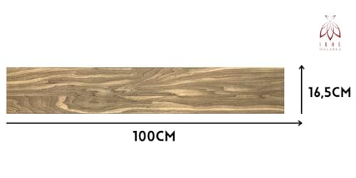 I K H E MALARKA Lot de 12 panneaux de plafond en polystyrène, aspect bois, panneaux muraux, décors, imitation bois, revêtement mural, 3 mm d'épaisseur - 100 x 16,7 cm - 2 m2 - Panneau imprimé 104