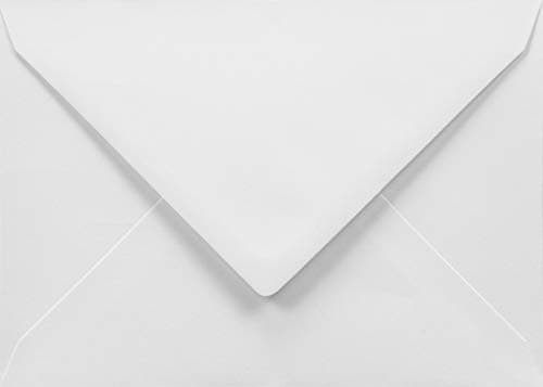 Netuno 100 enveloppes blanches C6 114 x 162 mm 100g rabat pointu enveloppes élégantes enveloppes commerciales pour lettres d'affaires baptême première communion mariage invitations anniversaires