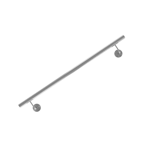 INOXLM Main Courante pour escalier en Acier Inoxydable AISI 304 ⌀ 33,7 mm, Rampe escalier Finition Satinée Fabriqué en Italie, Garde corps escalier pour Intérieur et Extérieur (300cm)