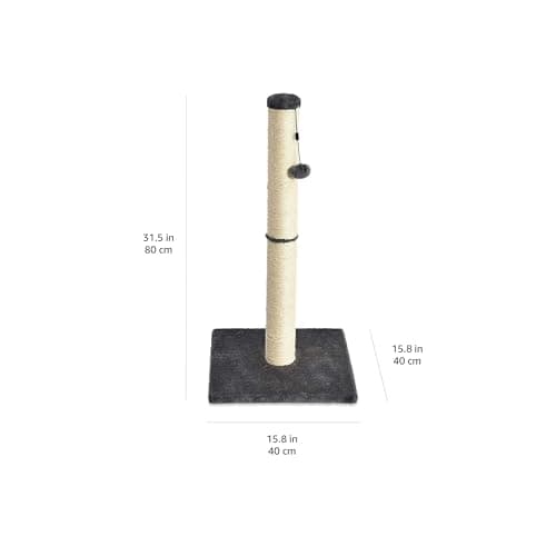 Amazon Basics Chat Griffoir taille M - 40.01 x 40.01 x 80.01 cm, Gris, Moyen