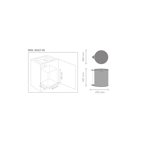Brabantia Sacs Poubelle PerfectFit (Code H - 50L / 60L), Ultra Résistant, Poignées Coulissantes (40 Sacs)