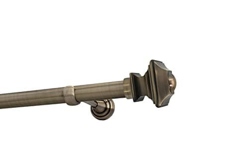 Sento 25mm Kit de tringle a rideau Metal Fixation murale Laiton Antique 360 cm (2x180cm) BAROCCO