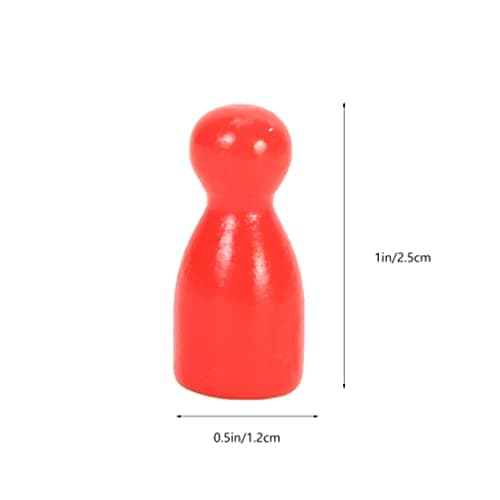 Toddmomy 32 Pièces Pièces De Jeu De Société Pièces D'échecs De Pion en Bois Multicolores Composants Marquages ​​De Table pour Jeux De Société Pièces De Table De Pion Assorties Pièces De