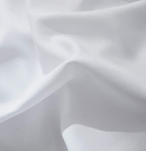 Alpes Blanc Housse de Couette 240x280 Unie Blanche Coton + 2 taies Assorties