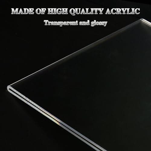 5PCS Presentoir de Table A4 en Acrylique, Porte de Menu A4 L-Standard, Support de Menu A4 en Acrylique pour Tables, Présentoir Support Plexi A4 pour Restaurant, Hôtel, école, Bureau, Conférence BUYGOO