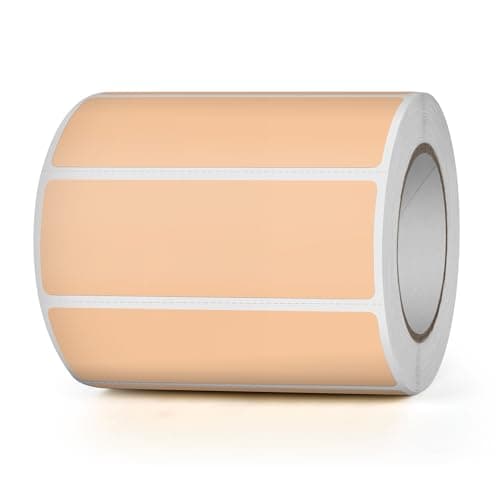 YIKIADA Lot de 500 Étiquettes Thermiques Adhésives 25 X 76 mm Kaki Rouleaux Autocollantes Imperméable Amovible Imprimables pour Bureau École QR Inventaire