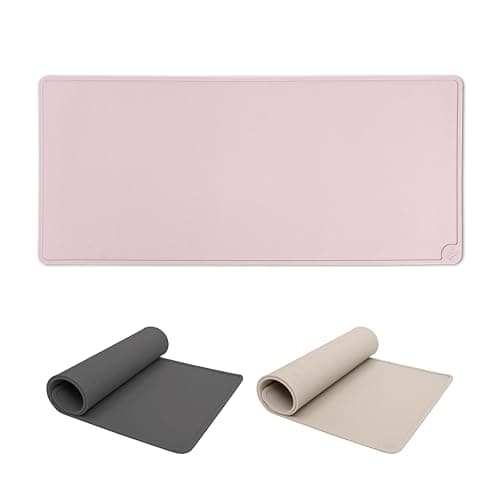 LucyBalu® Tapis de gamelle pour Chat | Tapis pour gamelle de Chat | Tapis d'alimentation en Silicone antidérapant | Set de Table rectangulaire pour Chat | Tapis de Bol pour Chat | XL Rose