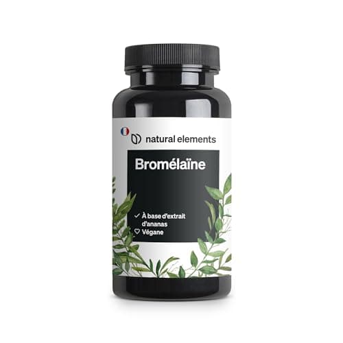 Bromélaïne – 400 mg (2 000 FIP) – 90 gélules gastrorésistantes de Bromelaine – extrait naturel d’ananas – produit contrôlé en laboratoire, hautement dosé et fabriqué en Allemagne