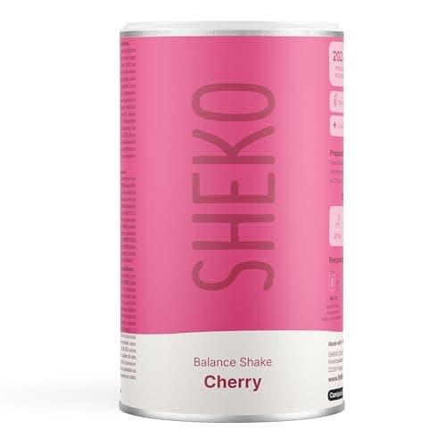 SHEKO - Shake de repas à boire - Substitut de repas - Haute teneur en protéines - Goût naturel - Shake minceur (360 g – 1 paquet, Cerise)