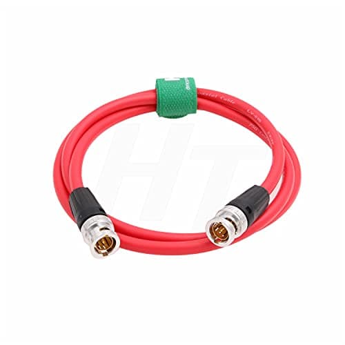 HangTon HT 12G 4K original SDI câble vidéo coaxial BNC à BNC canare LV - 61s 75 ohms pour moniteur d'appareil photo Flex Shield 3M rouge