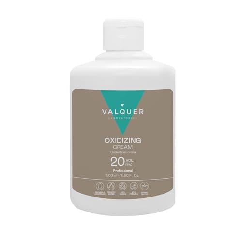 Valquer Professional Crème Stabilisée Oxygénée, 20 Volumes (6%). Coloration permanente des cheveux. Usage professionnel de la coiffure. Formulation végétalienne - 500 ml