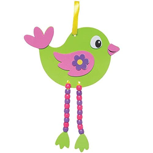 Baker Ross Décorations motif Oiseaux à Perles - Lot de 5, Activités Manuelles pour Enfants (FC717)