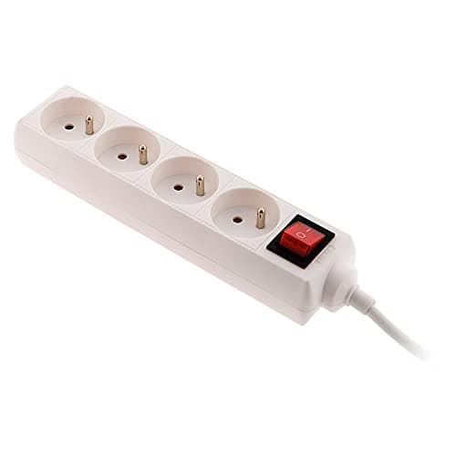 Bloc 4 prises 16A 2P+T avec interrupteur Blanc - Zenitech