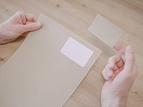 AVERY Pochette 100 Étiquettes Autocollantes Rectangulaires Papier Kraft Marron 80x50 mm Personnalisables Imprimables Laser Jet d'Encre Copieur