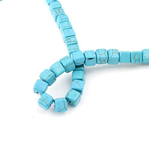 Lot de 50 perles turquoise semi-précieuses 8 mm - 1 fil de pierres précieuses bleues - G248