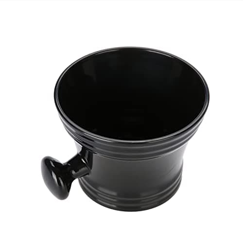 Bol de Rasage, Bol de Savon à Raser En Plastique 2 Couleurs, Bol de Crème En Mousse Ideal Men Pour la Maison(Noir)