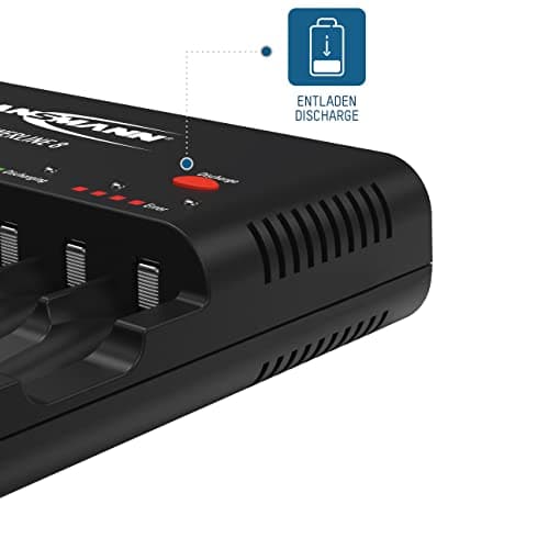 ANSMANN Chargeur de Piles Powerline 8 (1 PCE) – Chargeur Intelligent pour 1 à 8 Piles rechargeabkes NiMH AA/AAA – Chargeur Auto avec Programme de Charge et décharge