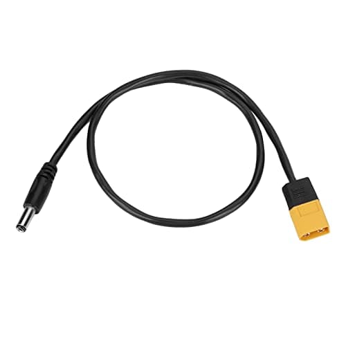 Connecteur XT60 avec fiche mâle vers DC 5,XT60 Male Connector to 5,5 x 2,5 mm DC5525 Power 5,5 2,5 mm DC5525 Câble d'alimentation 20 pouces de longueur.