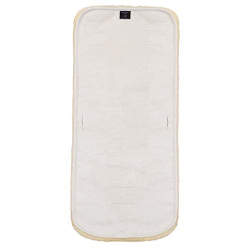 Doublure en peau d’agneau de haute qualité COMFORT de WERNER CHRIST –PREMIUM universelle pour Nacelles, Poussettes, Buggy et Jogger, 100% peau d’agneau en beige, grand confort pour votre bébé