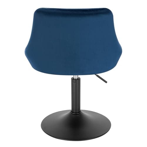 WOLTU Lot de 4 Tabouret de comptoir réglable en Hauteur et pivotante,Tabouret de bistrot en Velours Structure métallique, Hauteur Réglable de 42-58cm, Bleu BH242bl-4