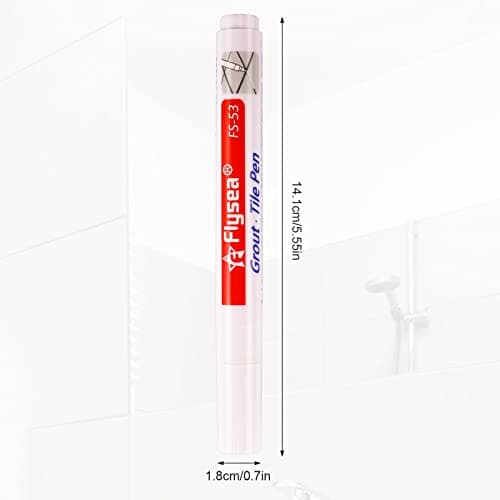 Stylo de Carrelage Blanc, 6 PièCes Stylos à Joints Blanc, Stylos à Coulis de RéParation de Carrelage Pour Joints de Carrelage de Cuisine Et Salle de Bain Marqueur de RéParation Pour Carrelage