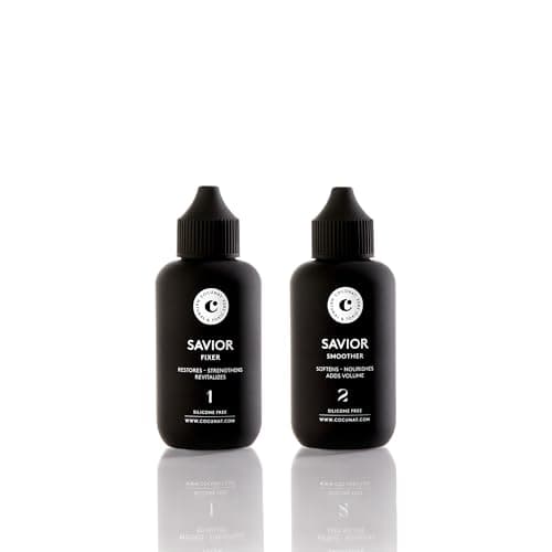 COCUNAT - Savior - Traitement Capillaire Reconstructeur et Réparateur - Pour les Cheveux Abîmés, Cassants ou Teints - Répare Entièrement la Structure de L'intérieur - Sans Silicone - 2 x 100ml