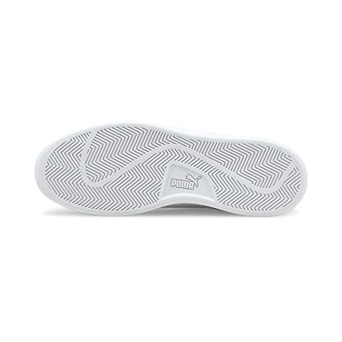 PUMA Unisex Smash V2 L Baskets, Puma White Puma White Peacoat Puma Team Gold, 43 EU