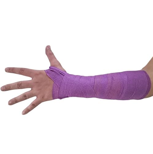 PintoMed - Bandage Cohésif - 3 Bleu + 3 Violet - 6 Rouleaux X 10 cm X 4,5 m Autoadhésif, Sports Bande, Premiers Secours Adhésif, Vet Wrap