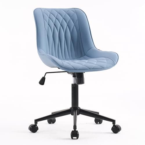 YOUNIKE Chaise Bureau, Fauteuil de Bureau Ergonomique en Cuir PU, Chaise Pivotante Réglable en Hauteur, Chaise Gaming Capacité jusqu'à 136 kg, Chaise de Bureau avec Dossier et roulettes, Bleu