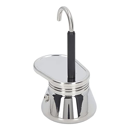 Tissting Cafetière Moka de 6,1 X 3,7 Pouces, Machine à Expresso à Bec Unique en Acier Inoxydable, Portable Moka Express en Acier Inoxydable, Mini Cafetière à Expresso Italienne Machine à Café