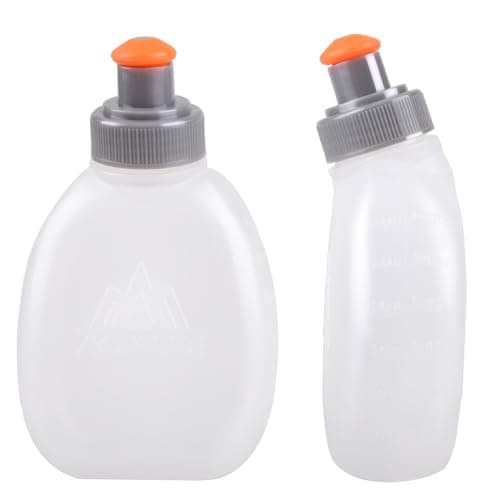 Azarxis Gourde Running 170ml 250ml 280ml Bidon Flasque Bouteille d'Eau Flacon Hydratation pour Sac à Dos Ceinture Marathon (170ml - 2 Pièces)