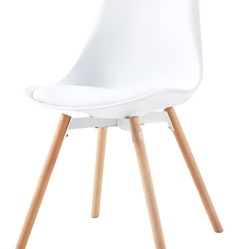 LafeuR Ensemble de Salle à Manger Rectangulaire avec 4 Chaises pour Cuisine, Salle à Manger et Salon (Table Blanc + 4 Chaises Blanc)