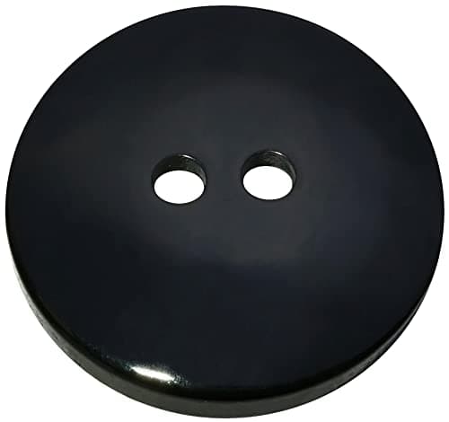 AERZETIX - C57134 - Lot de 10 Boutons à coudre concaves ronds Ø25x4 mm à 2 trous 40L L40 - couleur noir - en plastique - ouverture 3 mm - loisir créatif mercerie couture vêtements décoration