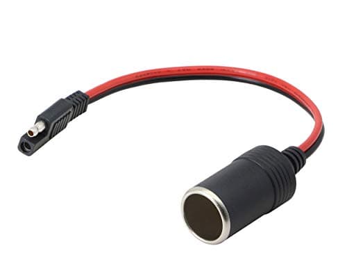 CERRXIAN - Adaptateur allume-cigare femelle vers SAE 12/24 V - déconnexion rapide - calibre 14 AWG