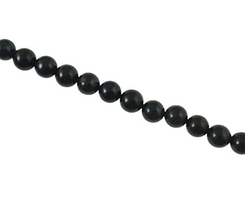Lot de 70 perles en pierres d’onyx semi-précieuses - Noir poli/mat 4/6/8/10 mm, Pierre, Noir , 8mm Rund Poliert