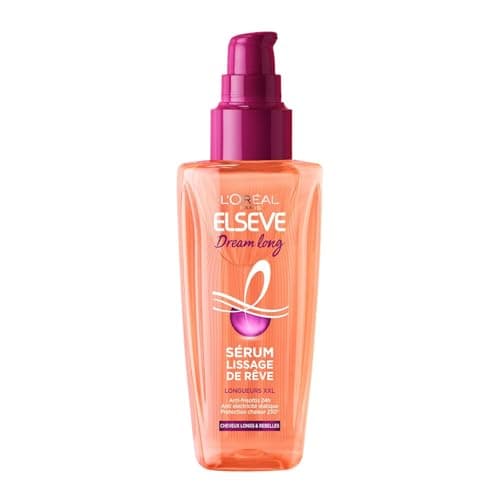 L’ORÉAL PARIS - Sérum Lissage de Rêve - Protecteur de Chaleur et Anti-Frisottis 24h - Enrichi en Kératine Végétale et Beurre de Cacao - Elseve Dream Long - 100 ml