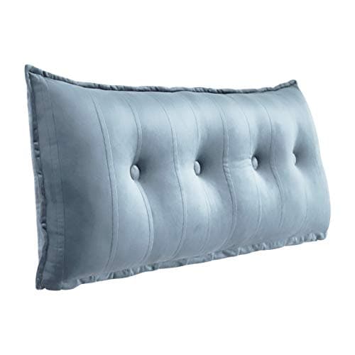 Johnear Coussin de Dossier pour canapé, Cale Dos Plage,Traversin Grand Coussin de Lecture en Velours, Oreiller Triangle Compensé Wedge, Coussin Lombaire, tête de lit, Coussin pour Jambes, Gris 120 cm