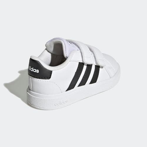 adidas Mixte bébé Grand Court Lifestyle Hook and Loop Shoes, Cloud White/Core Black/Core Black, 27 EU