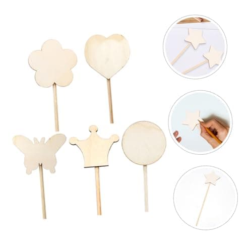 LALADEFIEE 10 Pièces De Fée Baguettes De Fée De Peinture De De Fée Graffiti Bricolage Bâtons De Fée Bricolage Peinture Beige en Bois