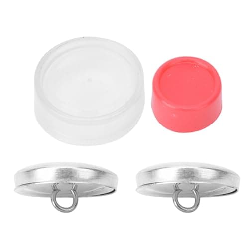 HEEPDD Kit de Boutons de Couverture, Kits de Boutons Couverts Kits de Bricolage de Bouton de Bricolage Tissu Solide Boutons à Dos Plat recouverts 1 Ensemble d'outils de Boucle 10 Ensembles(25 mm)