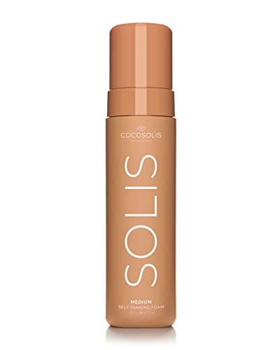 COCOSOLIS SOLIS Medium autobronzant foncée visage et corps, mousse pour un bronzage riche, naturel et longue durée, au DHA végétal (200 ml)
