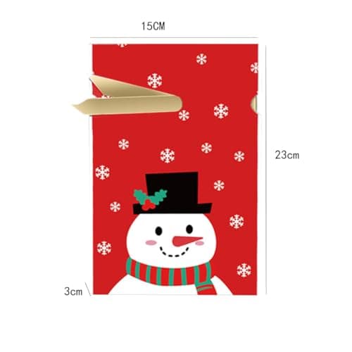 haweeli Sacs Cadeaux de Noel assortis avec cordon de serrage, 48 Sac Cadeau Petit Sachet à Friandises pour Bonbons Biscuits Cadeaux pour Enfants